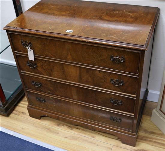 A small chest of drawers W.78cm
